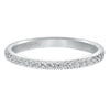 Artcarved Bridal Mounted with Side Stones Contemporary Stackable Eternity Anniversary Band 14K White Gold