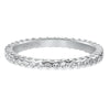 Artcarved Bridal Mounted with Side Stones Contemporary Eternity Diamond Anniversary Band 14K White Gold