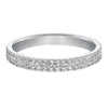 Artcarved Bridal Mounted with Side Stones Contemporary Diamond Anniversary Band 14K White Gold