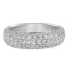 Artcarved Bridal Mounted with Side Stones Contemporary Diamond Anniversary Band 14K White Gold