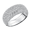 Artcarved Bridal Mounted with Side Stones Contemporary Diamond Anniversary Band 14K White Gold
