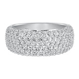 Artcarved Bridal Mounted with Side Stones Contemporary Diamond Anniversary Band 14K White Gold