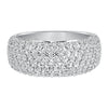 Artcarved Bridal Mounted with Side Stones Contemporary Diamond Anniversary Band 14K White Gold