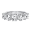 Artcarved Bridal Mounted with Side Stones Contemporary Fashion Diamond Anniversary Band 14K White Gold