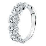 Artcarved Bridal Mounted with Side Stones Contemporary Fashion Diamond Anniversary Band 14K White Gold