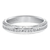 Artcarved Bridal Mounted with Side Stones Vintage Fashion Diamond Anniversary Band 14K White Gold