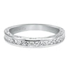 Artcarved Bridal Mounted with Side Stones Vintage Fashion Diamond Anniversary Band 14K White Gold