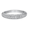 Artcarved Bridal Mounted with Side Stones Vintage Fashion Diamond Anniversary Band 14K White Gold
