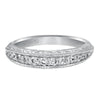 Artcarved Bridal Mounted with Side Stones Vintage Fashion Diamond Anniversary Band 14K White Gold
