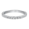 Artcarved Bridal Mounted with Side Stones Vintage Fashion Diamond Anniversary Band 14K White Gold