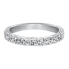 Artcarved Bridal Mounted with Side Stones Vintage Fashion Diamond Anniversary Band 14K White Gold