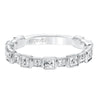 Artcarved Bridal Mounted with Side Stones Vintage Fashion Diamond Anniversary Band 14K White Gold