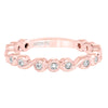 Artcarved Bridal Mounted with Side Stones Contemporary Fashion Diamond Anniversary Band 14K Rose Gold