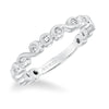 Artcarved Bridal Mounted with Side Stones Contemporary Fashion Diamond Anniversary Band 14K White Gold