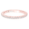 Artcarved Bridal Mounted with Side Stones Contemporary Stackable Fashion Anniversary Band 14K Rose Gold
