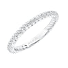 Artcarved Bridal Mounted with Side Stones Contemporary Stackable Fashion Anniversary Band 14K White Gold