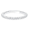 Artcarved Bridal Mounted with Side Stones Contemporary Stackable Fashion Anniversary Band 14K White Gold