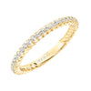 Artcarved Bridal Mounted with Side Stones Contemporary Stackable Fashion Anniversary Band 14K Yellow Gold