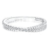Artcarved Bridal Mounted with Side Stones Contemporary Stackable Fashion Anniversary Band 14K White Gold