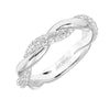 Artcarved Bridal Mounted with Side Stones Fashion Diamond Anniversary Band 14K White Gold