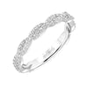 Artcarved Bridal Mounted with Side Stones Fashion Diamond Anniversary Band 14K White Gold