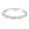 Artcarved Bridal Mounted with Side Stones Fashion Diamond Anniversary Band 14K White Gold