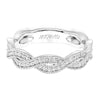 Artcarved Bridal Mounted with Side Stones Fashion Diamond Anniversary Band 14K White Gold