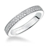 Artcarved Bridal Mounted with Side Stones Contemporary Eternity Diamond Anniversary Band 14K White Gold