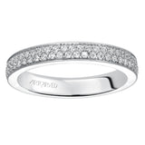 Artcarved Bridal Mounted with Side Stones Contemporary Eternity Diamond Anniversary Band 14K White Gold