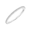 Artcarved Bridal Mounted with Side Stones Contemporary Stackable Diamond Anniversary Band 18K White Gold