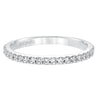 Artcarved Bridal Mounted with Side Stones Contemporary Stackable Diamond Anniversary Band 18K White Gold