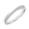 Artcarved Bridal Mounted with Side Stones Fashion Diamond Anniversary Band 18K White Gold