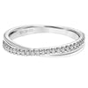 Artcarved Bridal Mounted with Side Stones Fashion Diamond Anniversary Band 14K White Gold