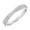Artcarved Bridal Mounted with Side Stones Stackable Fashion Diamond Anniversary Band 14K White Gold