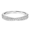 Artcarved Bridal Mounted with Side Stones Stackable Fashion Diamond Anniversary Band 14K White Gold