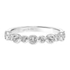 Artcarved Bridal Mounted with Side Stones Fashion Diamond Anniversary Band 14K White Gold