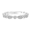 Artcarved Bridal Mounted with Side Stones Fashion Diamond Anniversary Band 18K White Gold