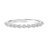Artcarved Bridal Mounted with Side Stones Diamond Anniversary Band 14K White Gold
