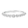 Artcarved Bridal Mounted with Side Stones Diamond Anniversary Band 14K White Gold