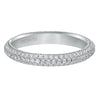 Artcarved Bridal Mounted with Side Stones Contemporary Stackable Eternity Anniversary Band 14K White Gold