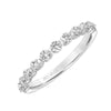 Artcarved Bridal Mounted with Side Stones Diamond Anniversary Band 14K White Gold