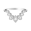 Artcarved Bridal Mounted with Side Stones Vintage Rose Goldcut Diamond Anniversary Band 14K White Gold