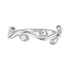 Artcarved Bridal Mounted with Side Stones Contemporary Rose Goldcut Diamond Anniversary Band 18K White Gold