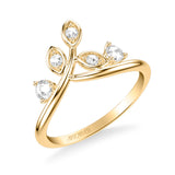 Artcarved Bridal Mounted with Side Stones Contemporary Rose Goldcut Diamond Anniversary Band 14K Yellow Gold