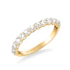 Artcarved Bridal Mounted with Side Stones Classic Rose Goldcut Diamond Anniversary Band 14K Yellow Gold