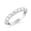 Artcarved Bridal Mounted with Side Stones Classic Rose Goldcut Diamond Anniversary Band 14K White Gold