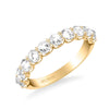 Artcarved Bridal Mounted with Side Stones Classic Rose Goldcut Diamond Anniversary Band 14K Yellow Gold