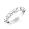 Artcarved Bridal Mounted with Side Stones Classic Rose Goldcut Diamond Anniversary Band 14K White Gold