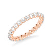 Artcarved Bridal Mounted with Side Stones Classic Rose Goldcut Diamond Anniversary Band 18K Rose Gold