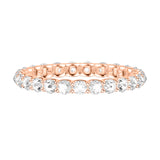 Artcarved Bridal Mounted with Side Stones Classic Rose Goldcut Diamond Anniversary Band 18K Rose Gold